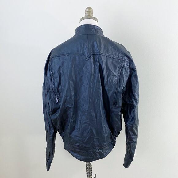 Hein Gericke Back Leather Bomber Jacket Zip Up Women's Size 42 EUC - Picture 6 of 9